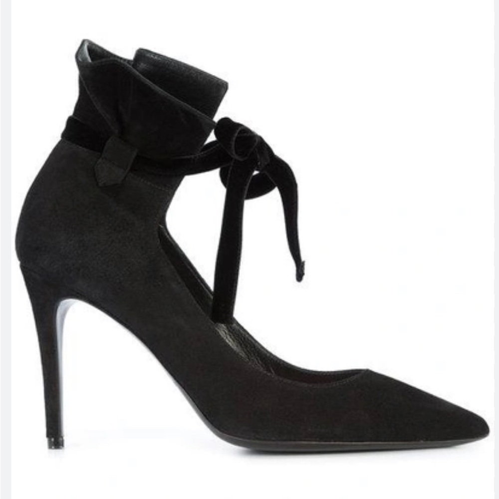 Deimille Camoscio Nero Suede Heels